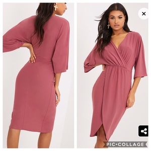 ▪️PRETTY LITTLE THING Olive Archer Midi Dress▪️